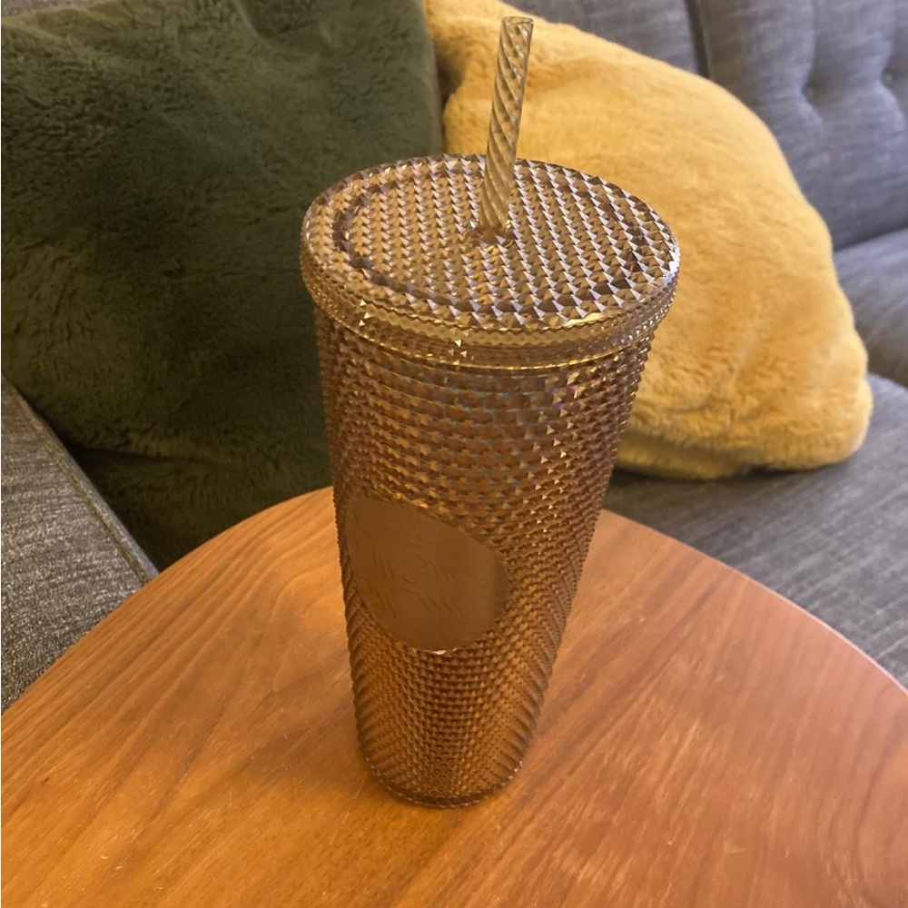 Starbucks Disney Gold Textured Tumbler with Lid